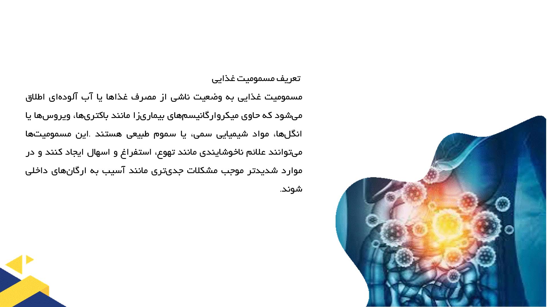 پاورپوینت در مورد علل اصلی مسمومیت غذایی